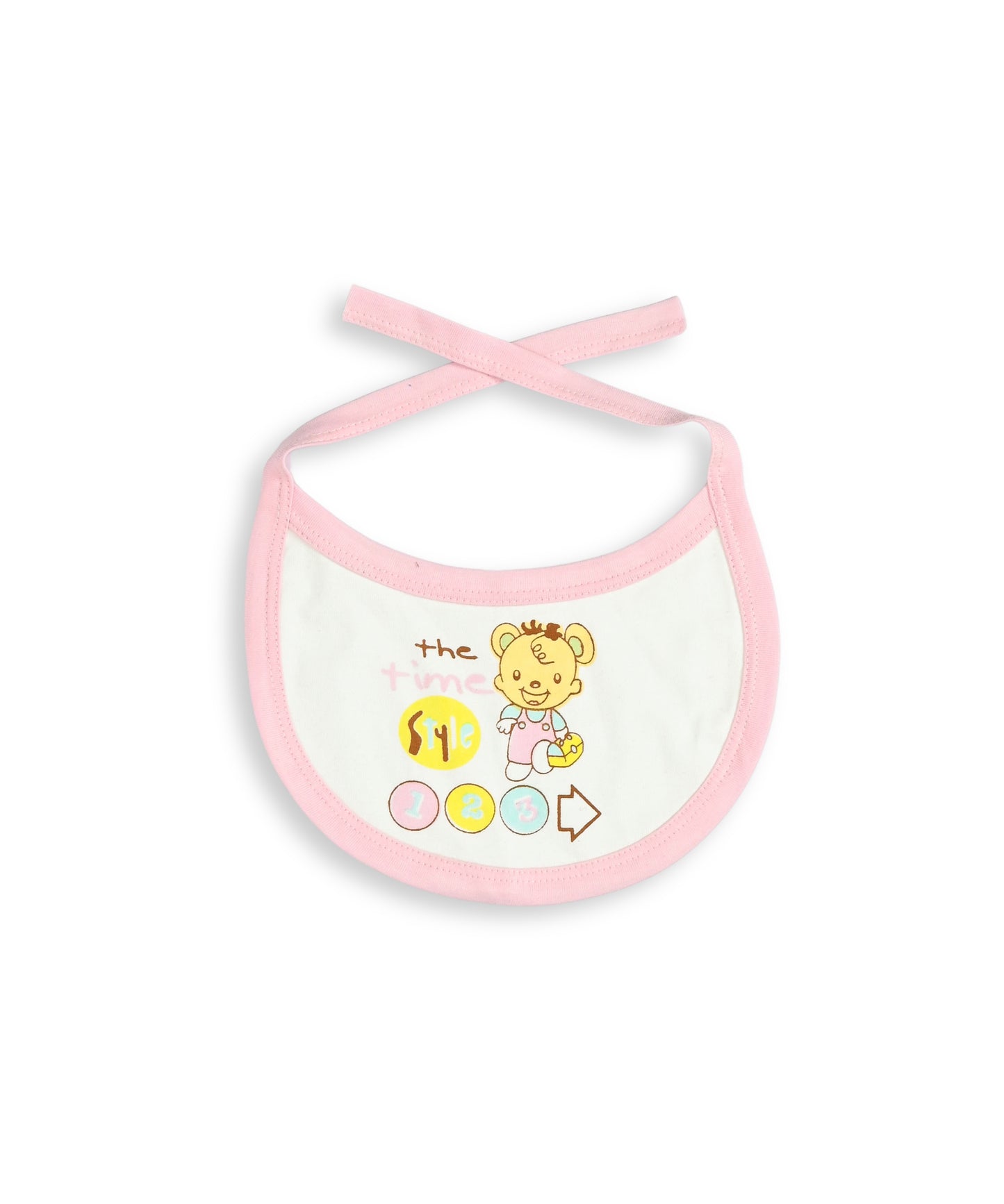 Sea Ship Half Sleeves Front Open T-Shirt & Half Pant Set with Bib | Pink