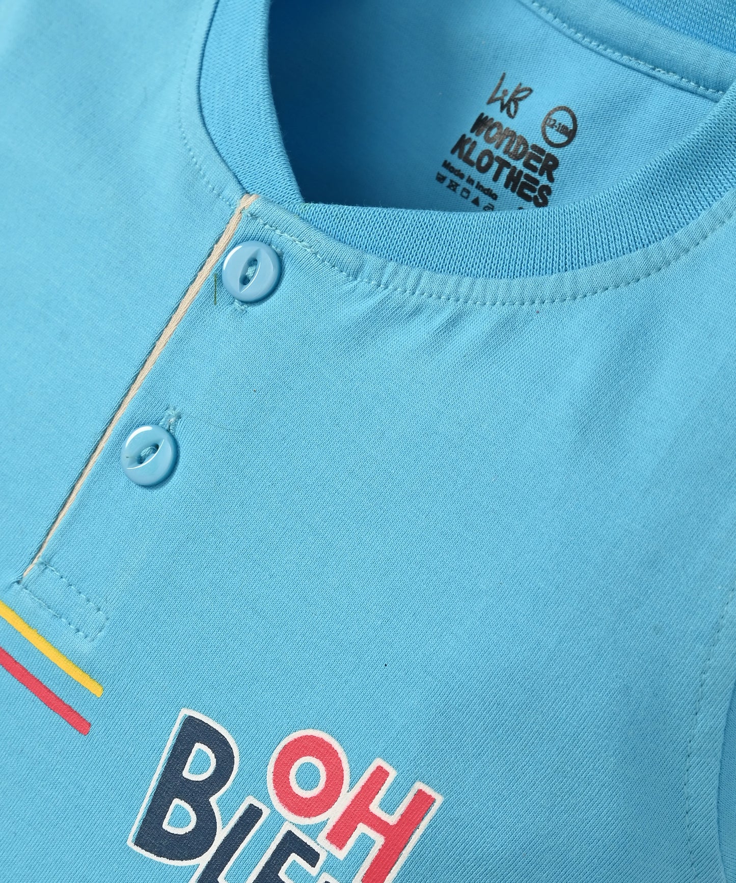 Oh Bleep Half Sleeves T-Shirt & Half Pant Set | Blue