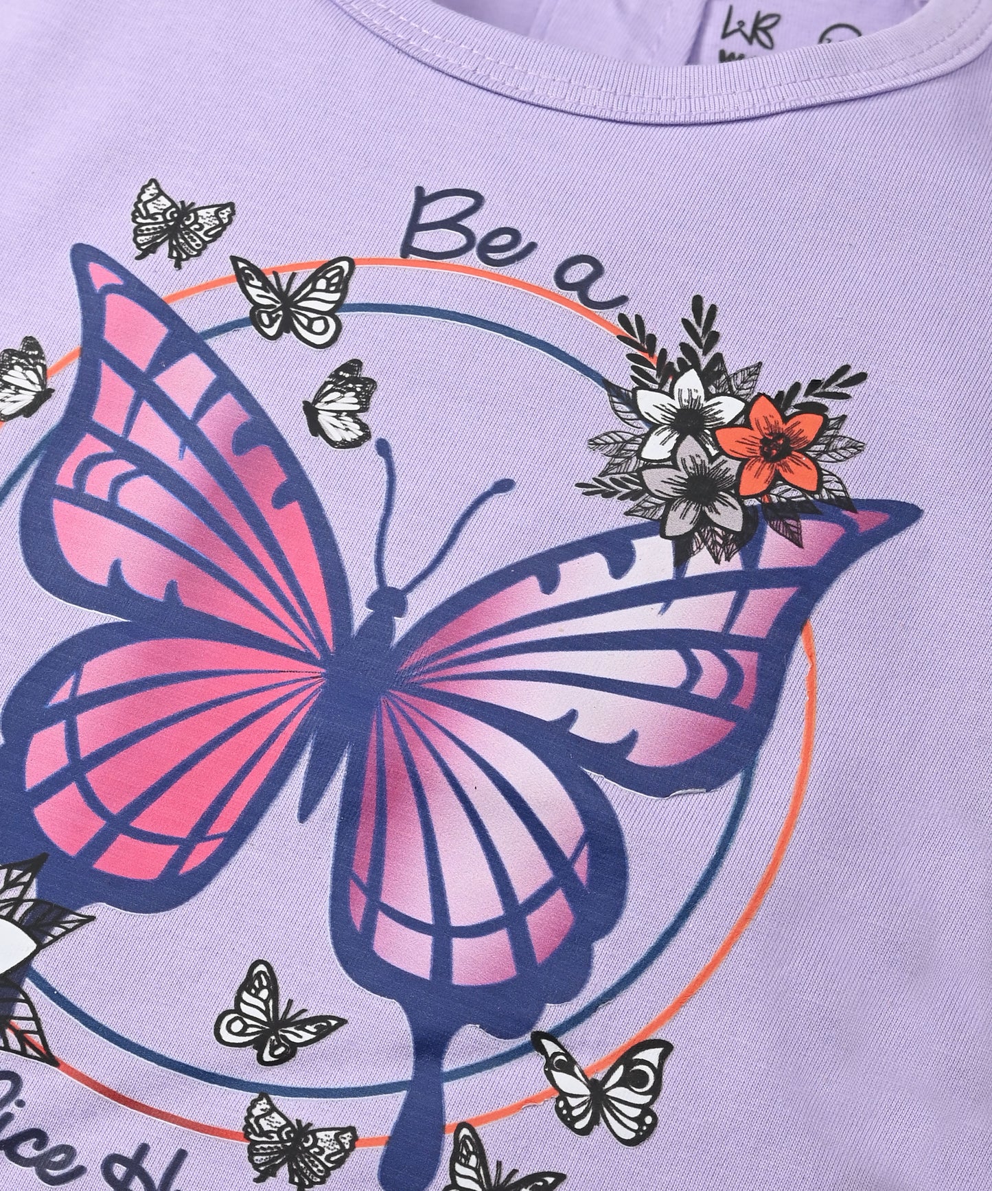 Butterfly Knot Short Sleeves Top & Hot Pant Set | Violet