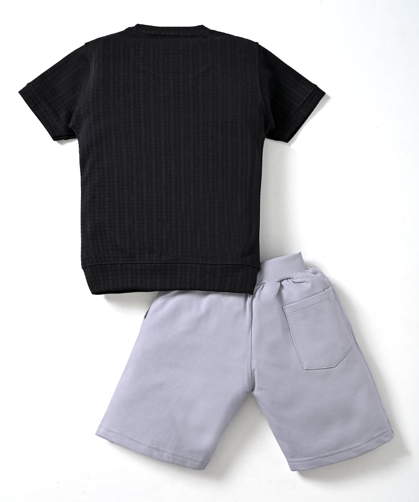 Confident Half Sleeves T-Shirt & Shorts Set | Black