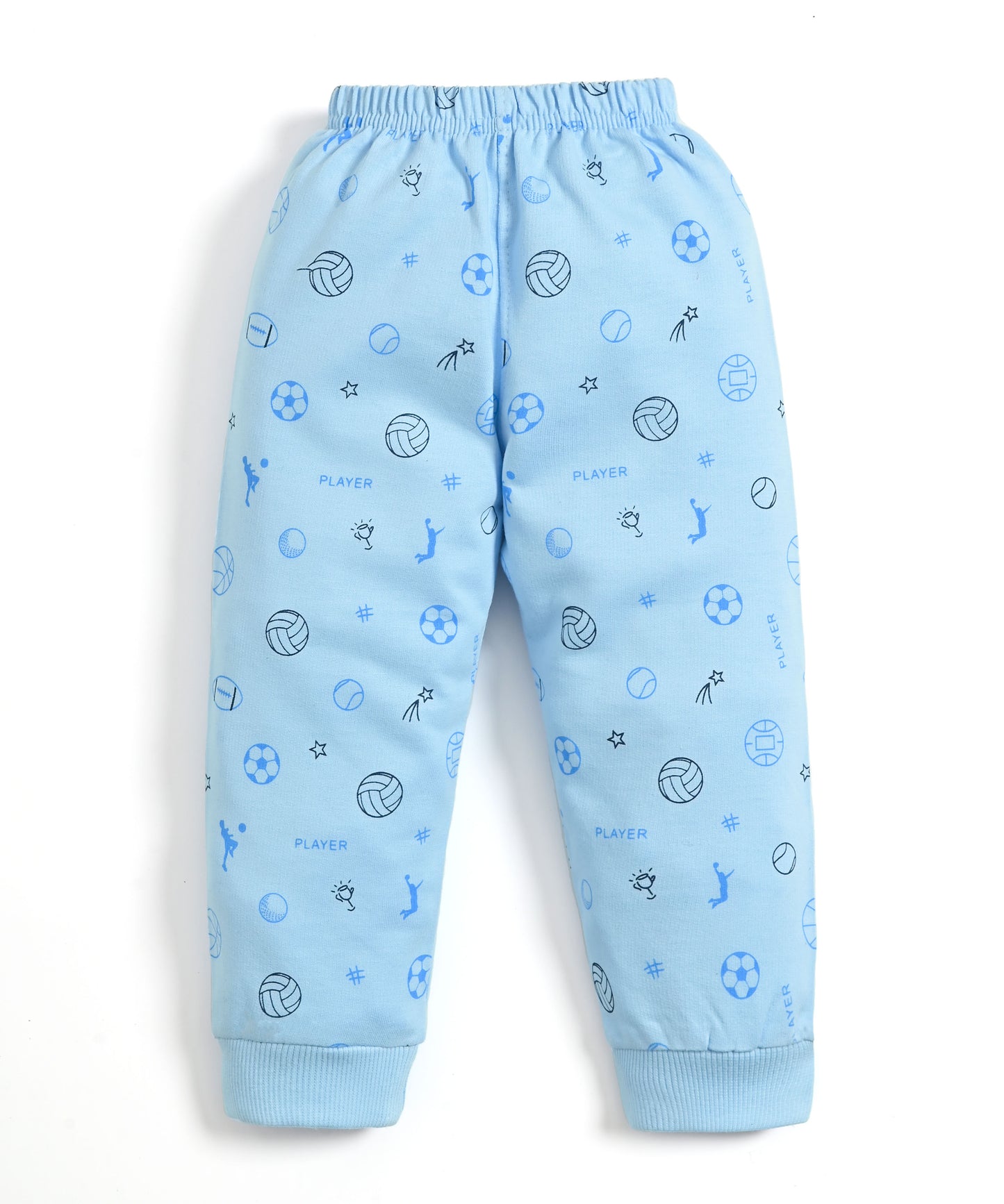 Basketball Full Sleeves Front Open Hooded Sweatshirt & Joggers Set | Blue