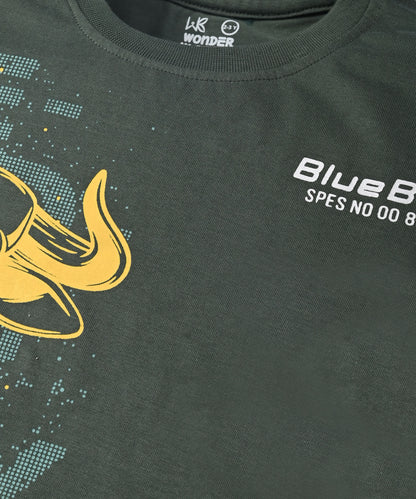 Bulls City Half Sleeves T-Shirt & Shorts Set | Green