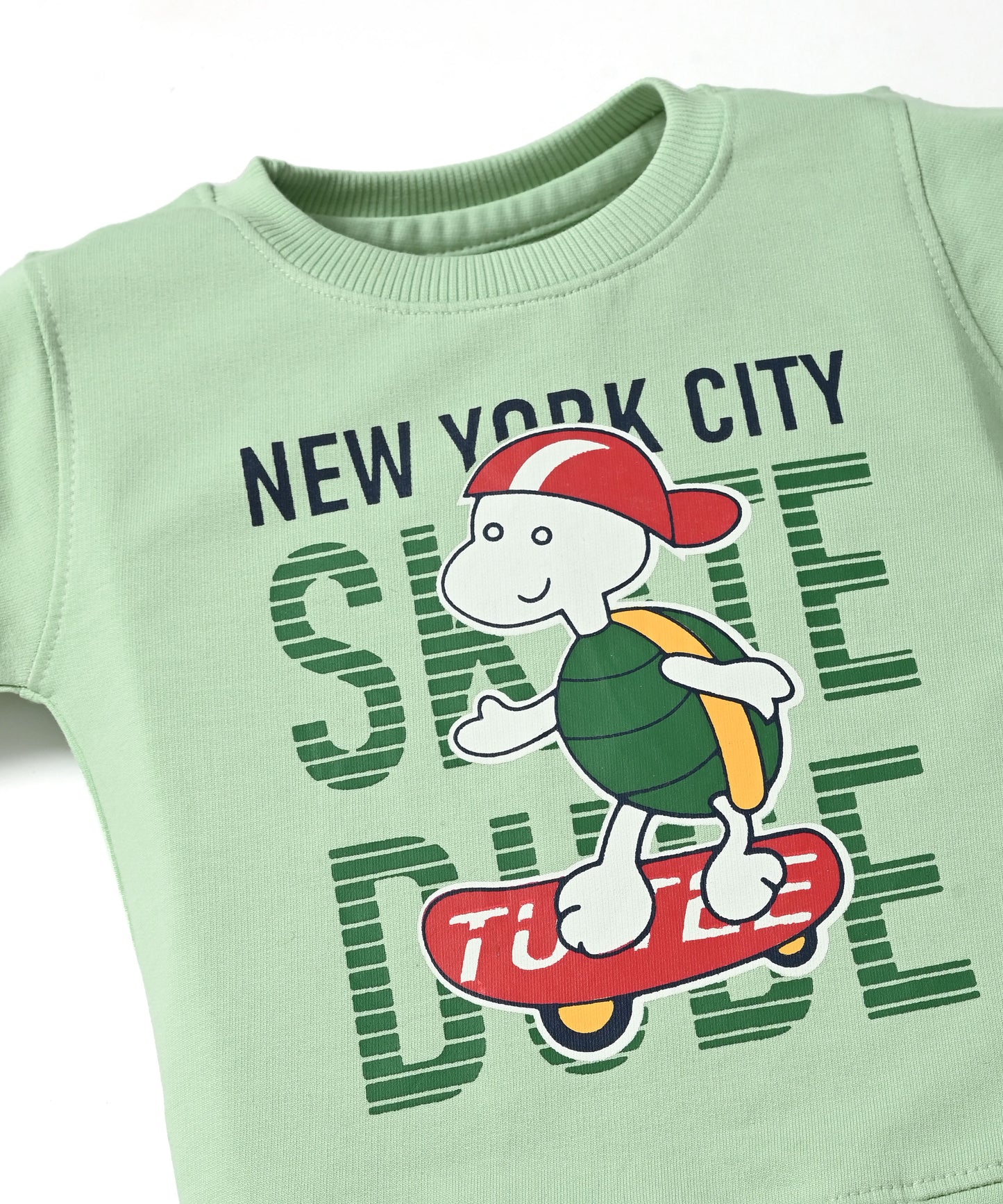 Skate Dude Full Sleeves Sweatshirt and Joggers Set | Green