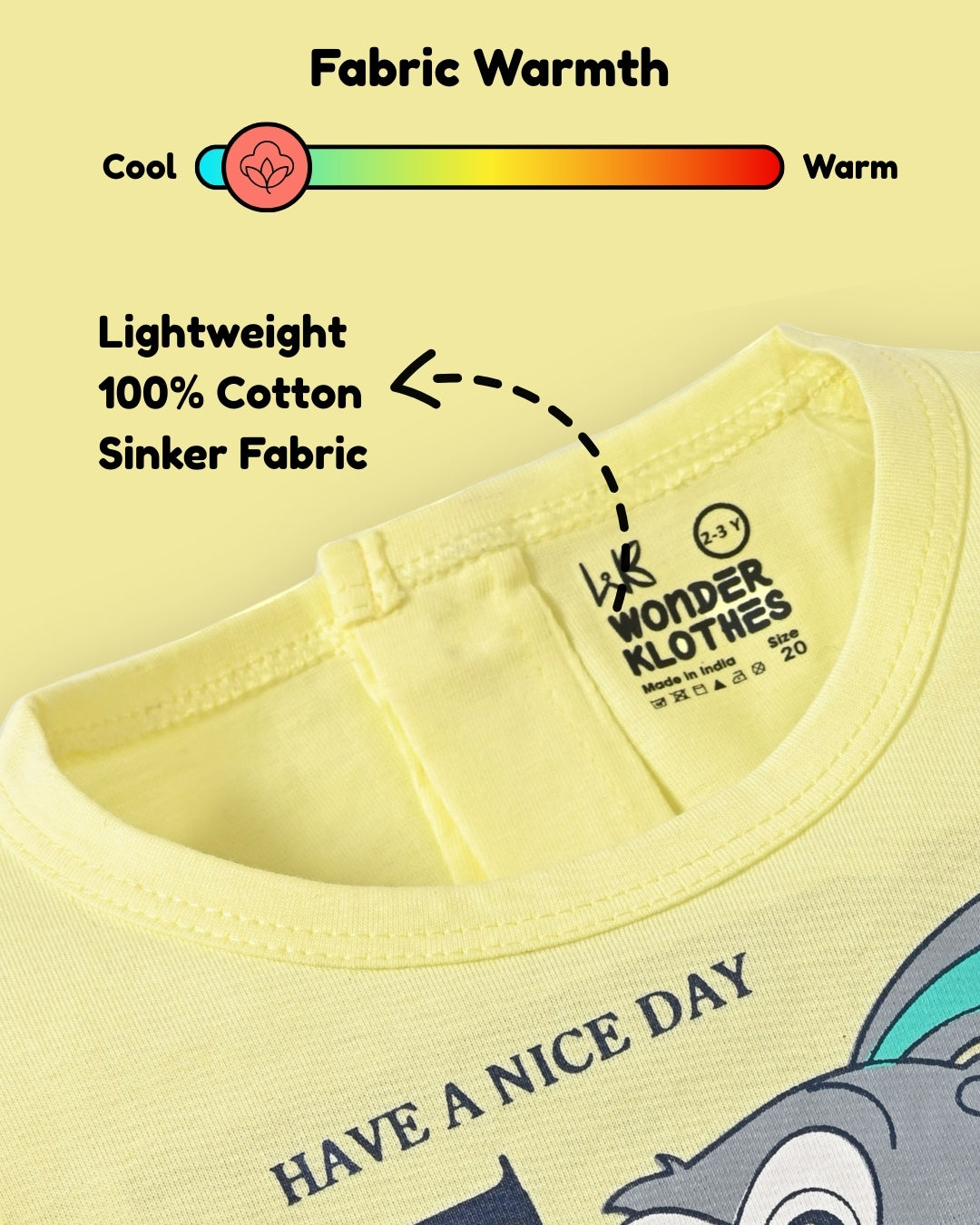 Rabbit Short Sleeves Top & Hot Pant Set | Yellow