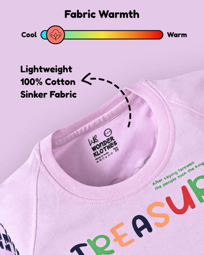 Treasure Island Raglan Half Sleeves T-Shirt & Shorts Set | Violet