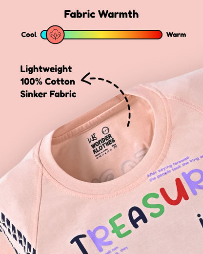 Treasure Island Raglan Half Sleeves T-Shirt & Shorts Set | Orange