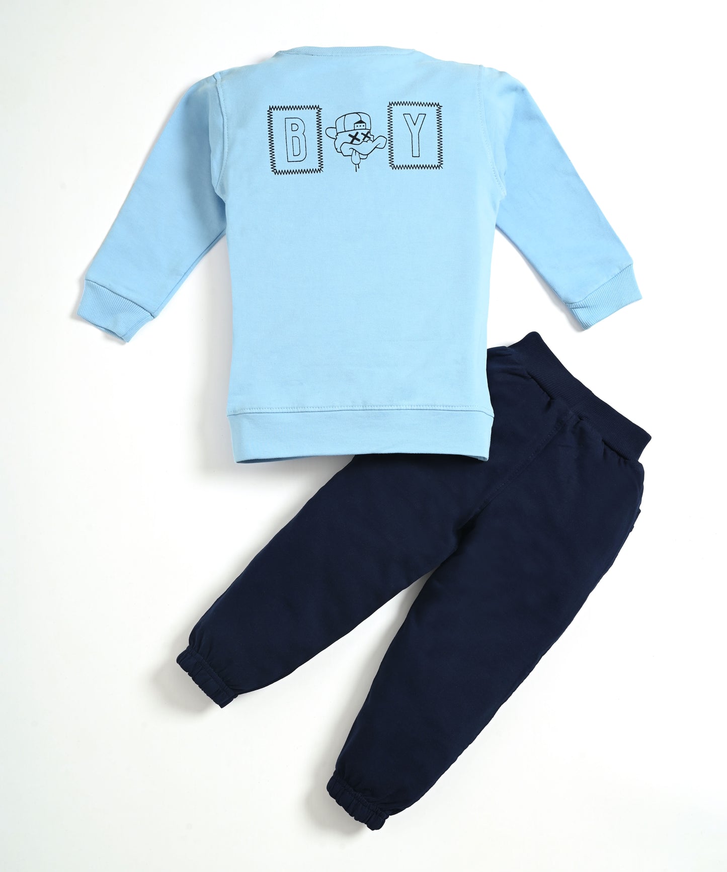 Ducky Boy Full Sleeves Sweatshirt & Joggers Set | Blue