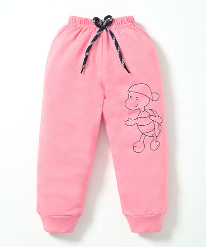 Skate Dude Full Sleeves Sweatshirt and Joggers Set | Pink