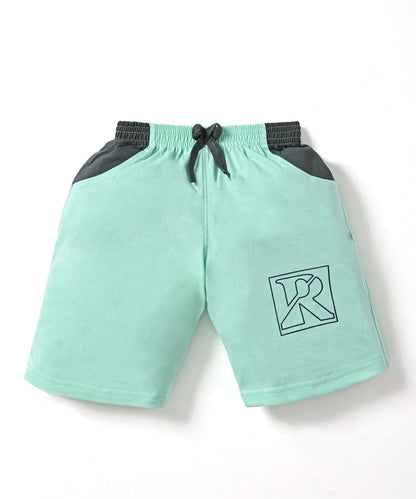 Respect Half Sleeves T-Shirt & Shorts Set | Green