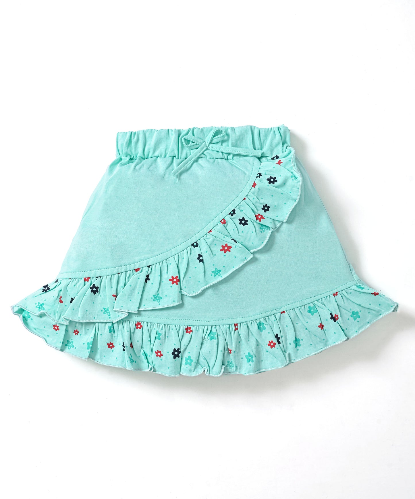 Floral Dreams Short Sleeves Top & Skirt Set | Green