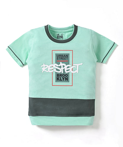 Respect Half Sleeves T-Shirt & Shorts Set | Green