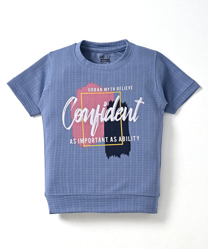 Confident Half Sleeves T-Shirt & Shorts Set | Blue
