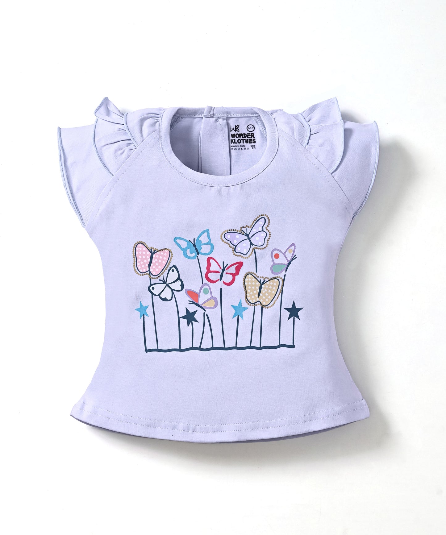 Butterfly Meadow Raglan Short Sleeves Top & Hot Pant Set | Purple