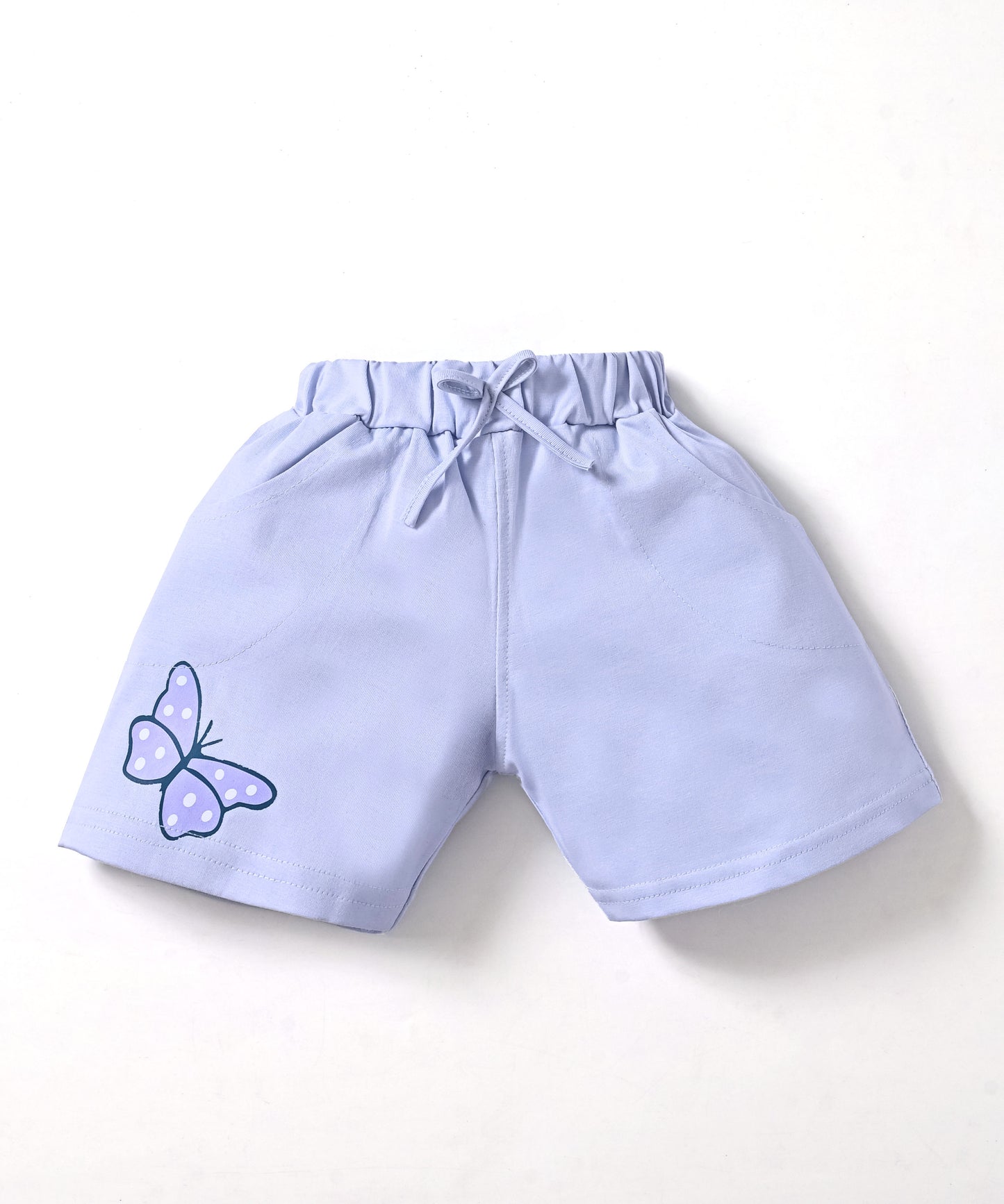 Butterfly Meadow Raglan Short Sleeves Top & Hot Pant Set | Purple