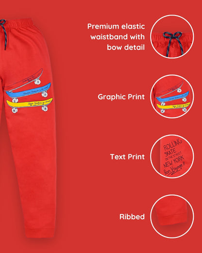 Skateboard Joggers | Red