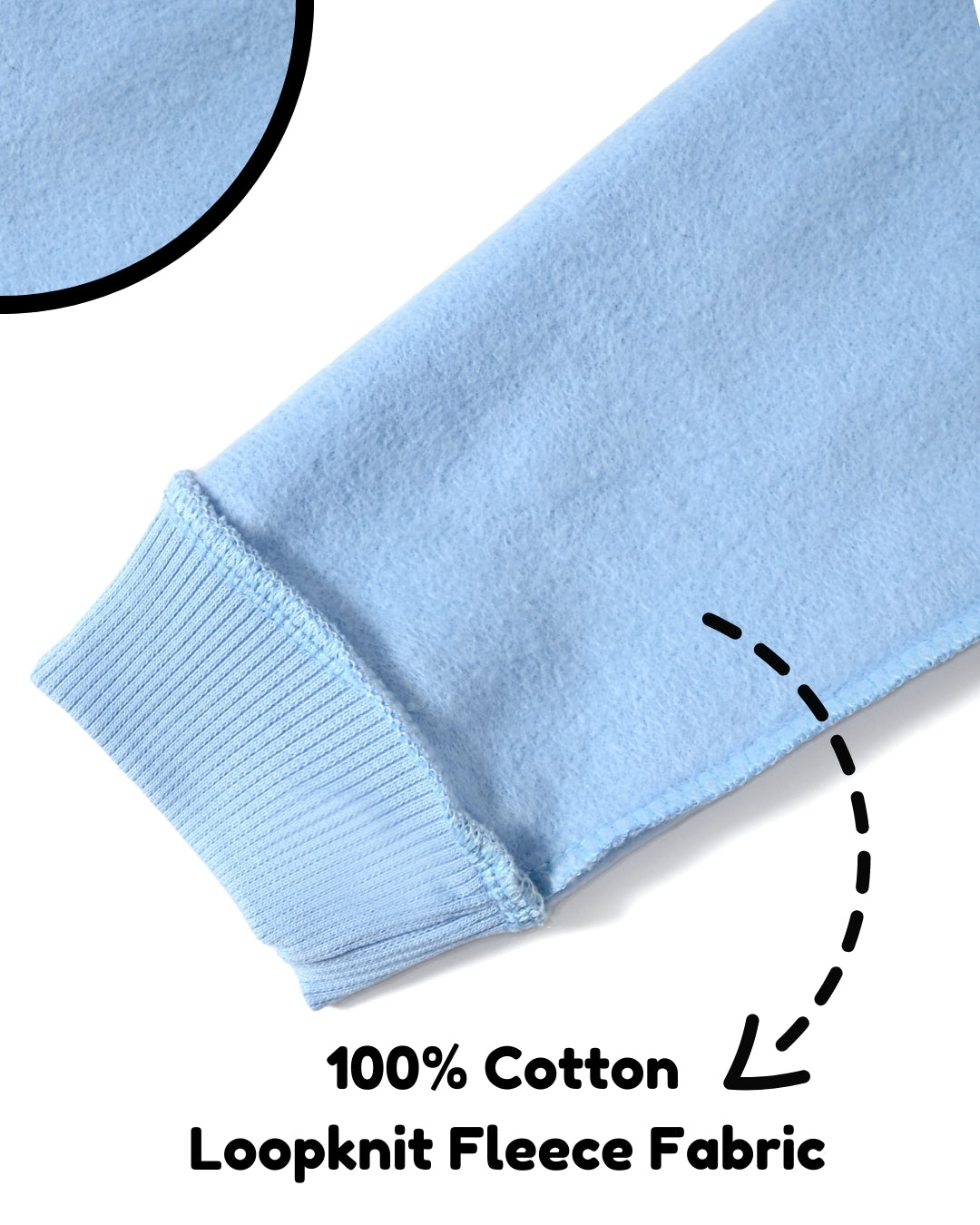 Break Your Limit Full Sleeves Fleece Sweatshirt and Joggers Set | Blue